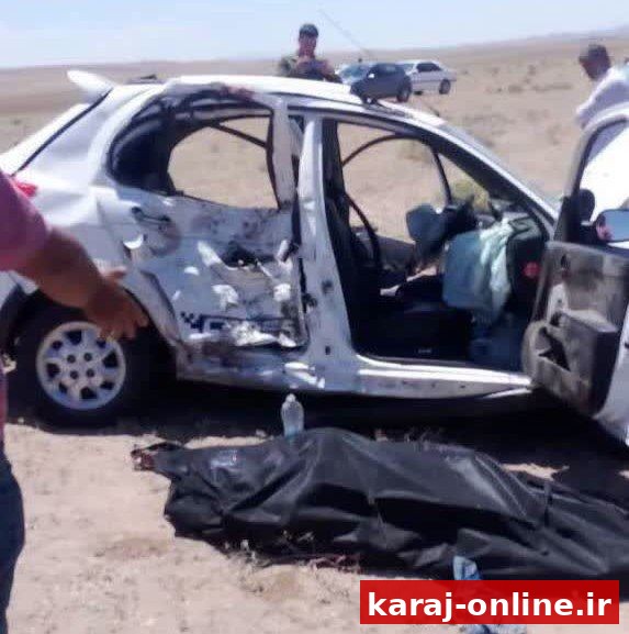 حادثه مرگبار در جاده نجم‌آباد به سهیلیه؛ ۲ کشته و یک زخمی بدحال