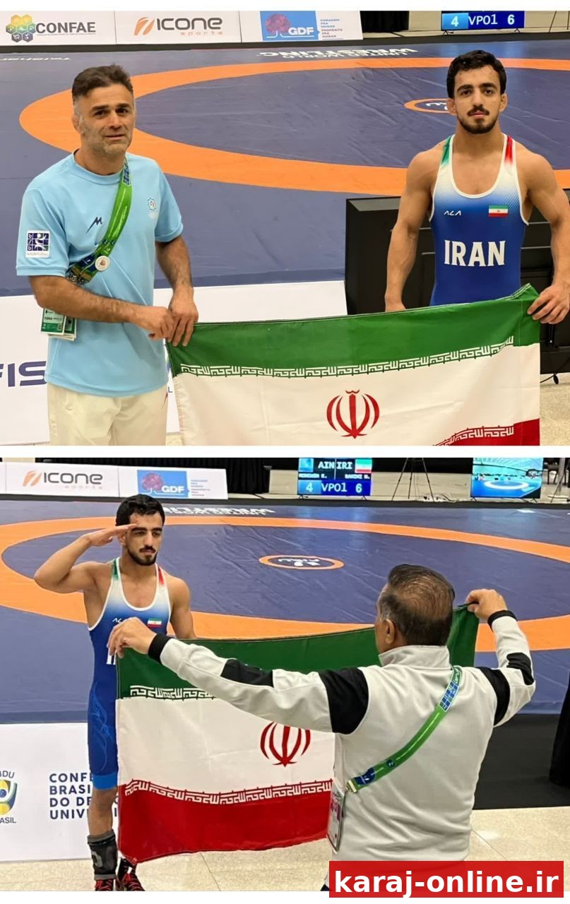 طلای جهان بر گردن کشتی‌گیر البرزی