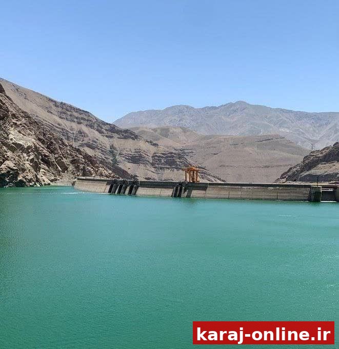 پر شدگی سد کرج با ۱۵۶ میلیون مترمکعب ذخیره آب به ۸۷ درصد رسید، ۱۱۰ درصد بیشتر از پارسال این موقع