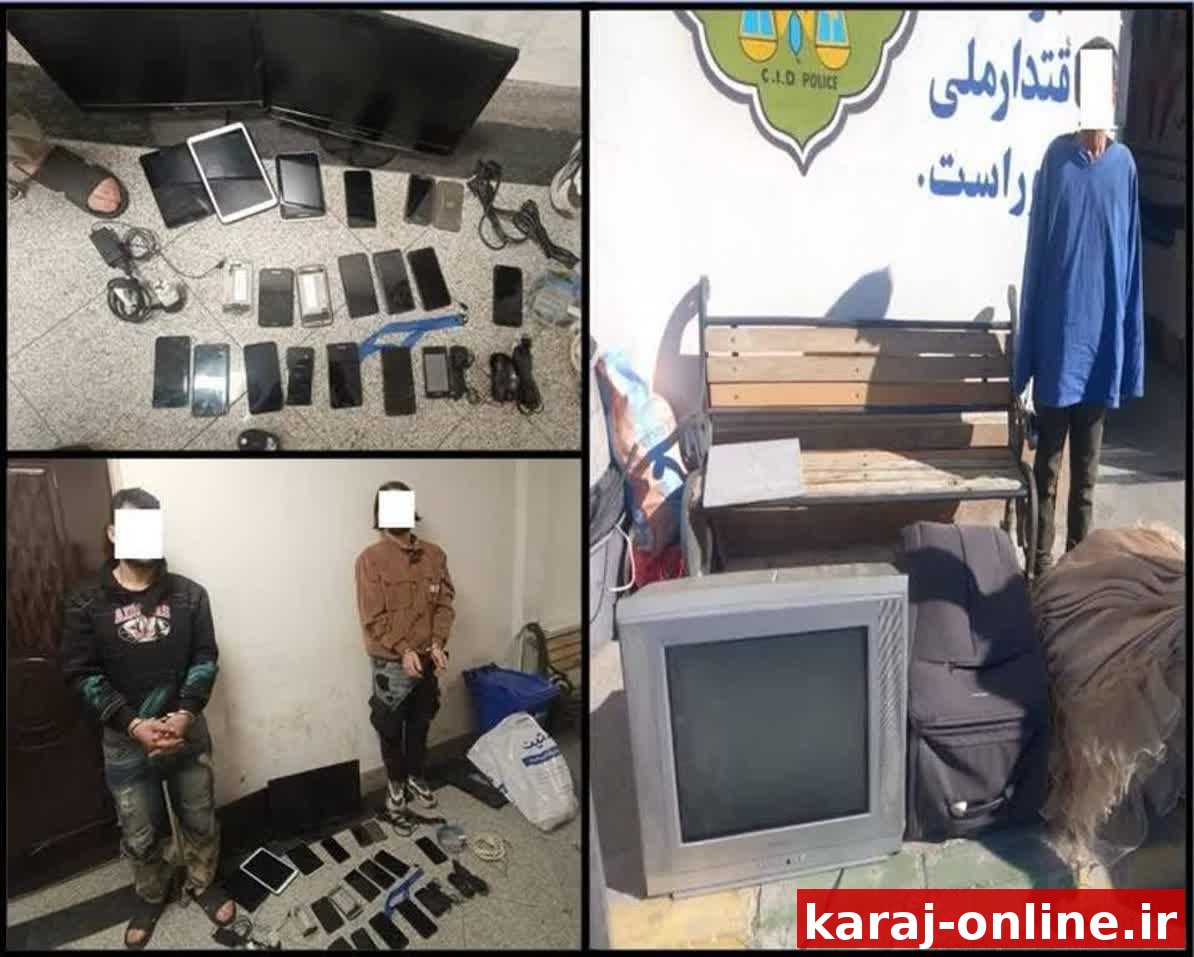 انهدام باند سارقان منازل در ملارد؛ کشف ۱۱ فقره سرقت