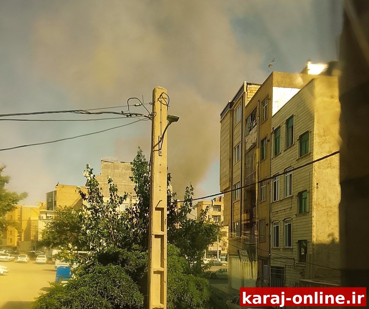 آتش‌سوزی در علفزار مؤسسه تحقیقات علوم دامی کرج (سه‌راه گوهردشت)