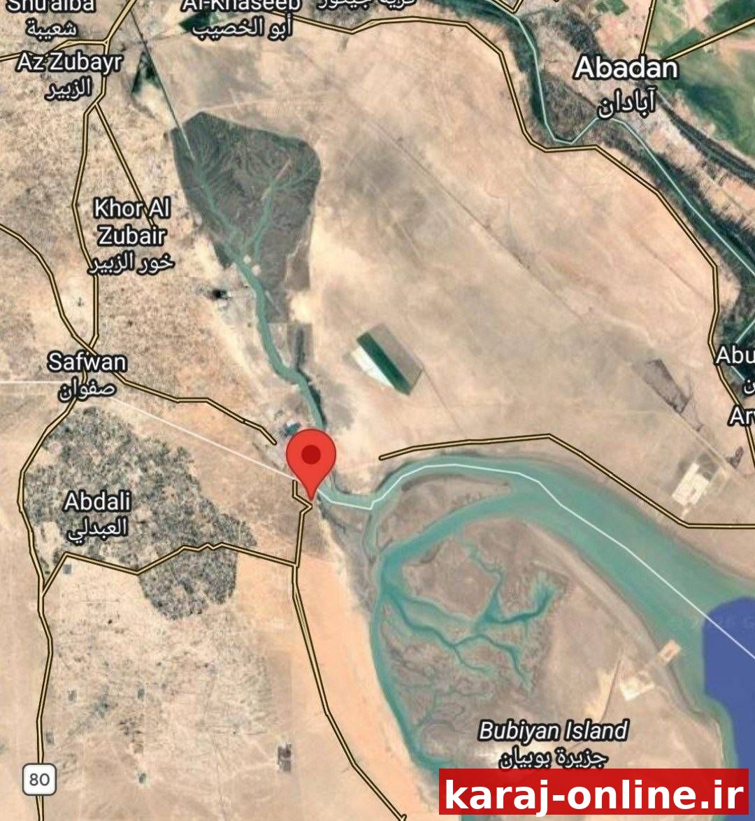 سایتی که امروز بعد از ظهر توسط نیروهای مسلح ایران هدف قرار گرفت