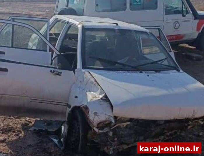 تصادف مرگبار پژو پارس و پراید در مهرشهر کرج؛ یک کشته و سه مصدوم