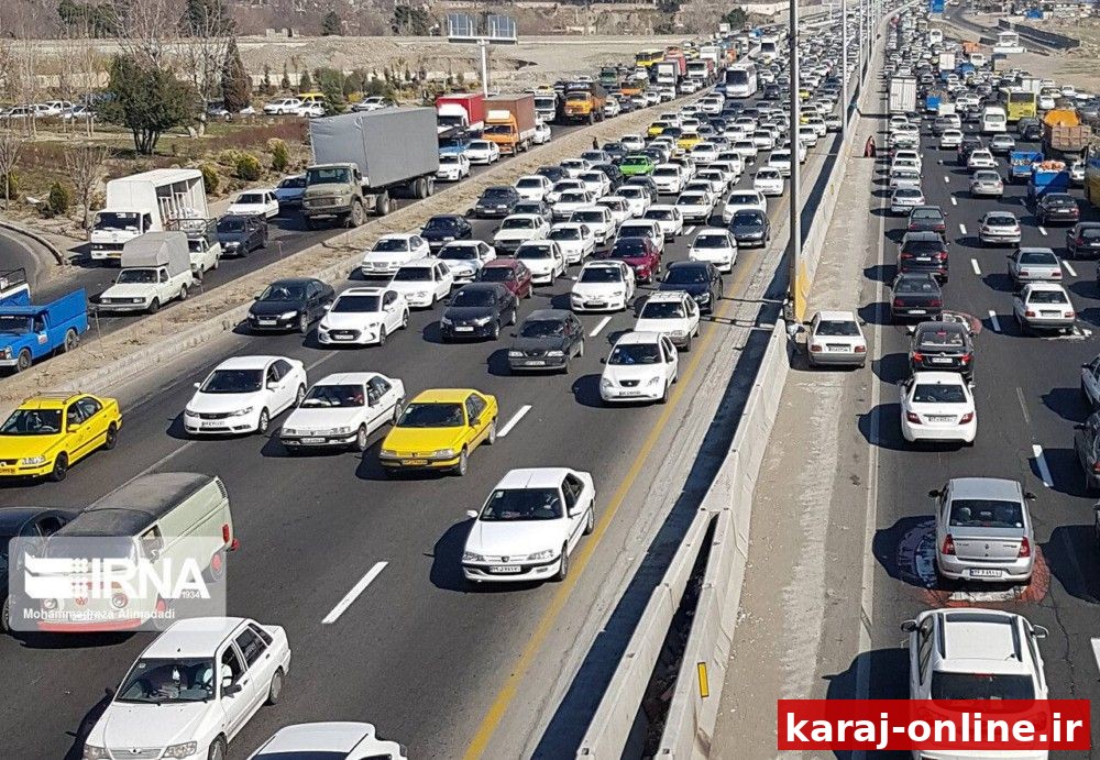 ترافیک سنگین در آزادراه قزوین-کرج-تهران/ تردد روان در محورهای منتهی به مرزهای اربعین
