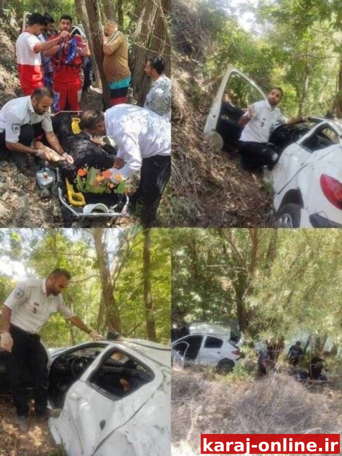 سقوط خودرو به دره در البرز ۴ مصدوم داشت
