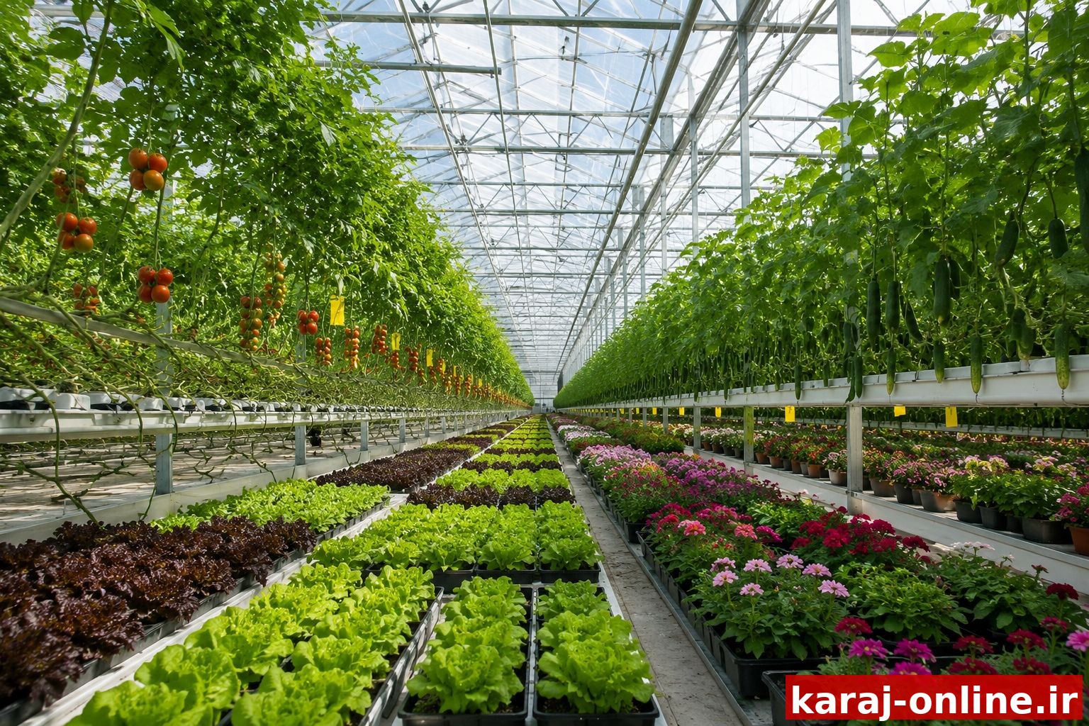 رشد ۱۰۰ درصدی کشت گلخانه‌ای در البرز