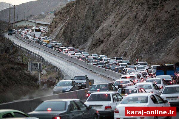 ترافیک سنگین در کندوان؛ انسداد مسیر از مرزن‌آباد از ساعت ۱۷