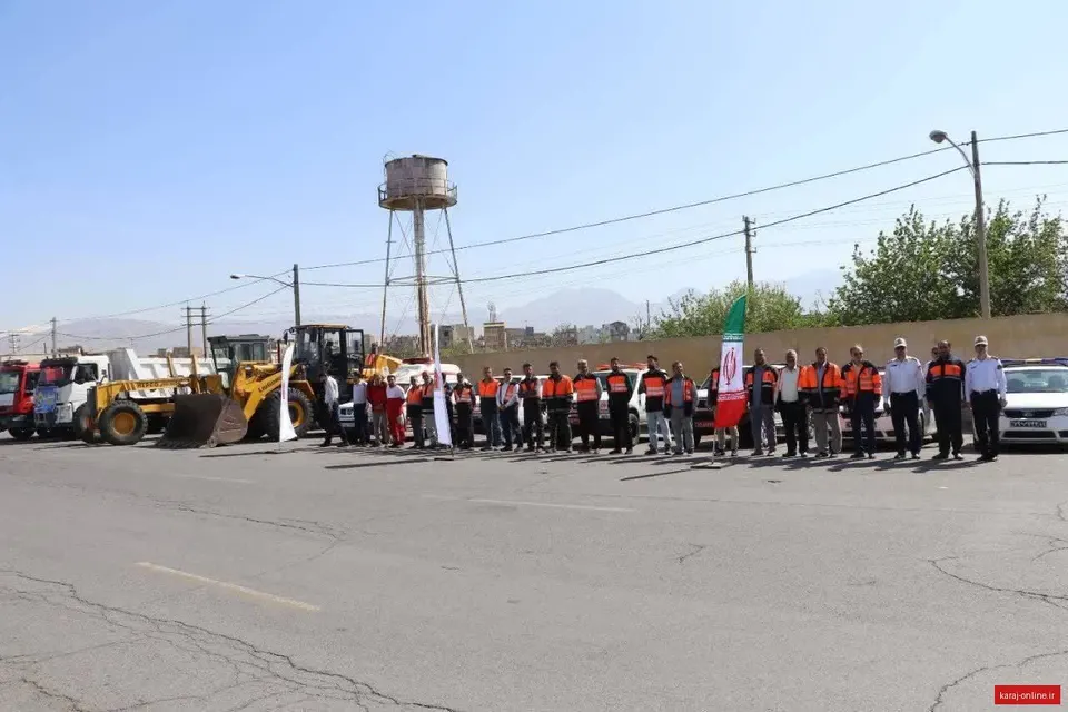 مانور روز ملی ایمنی حمل‌ونقل در جاده‌های البرز