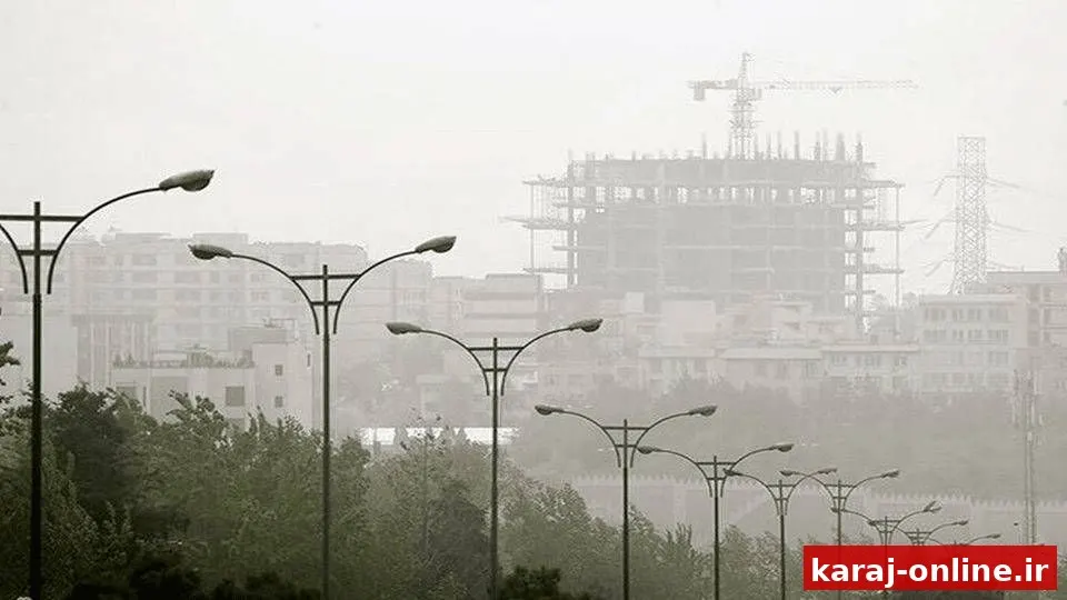 گرد و خاک و وزش باد شدید در البرز