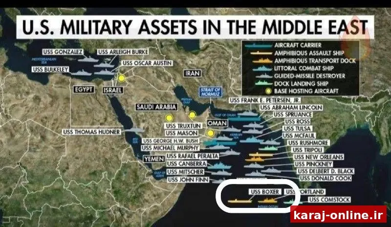 بر اساس آپدیت جدید فاکس‌نیوز، ناو گروه باکسر به ایران نزدیک و به ناوگان آمریکا در منطقه ملحق شده است