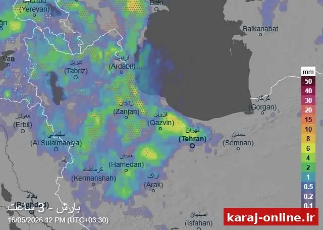 رعد و برق و رگبار باران در برخی مناطق