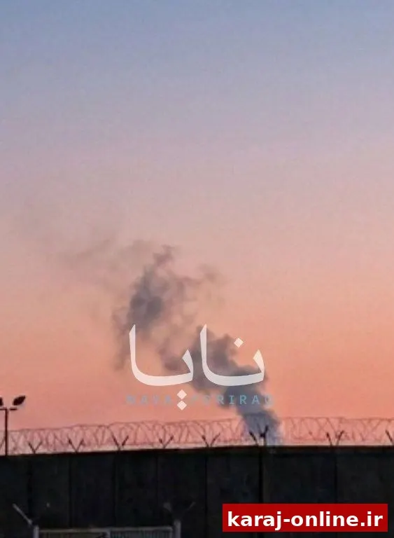ستون دود در پایگاه «علی‌السالم» آمریکا در کویت