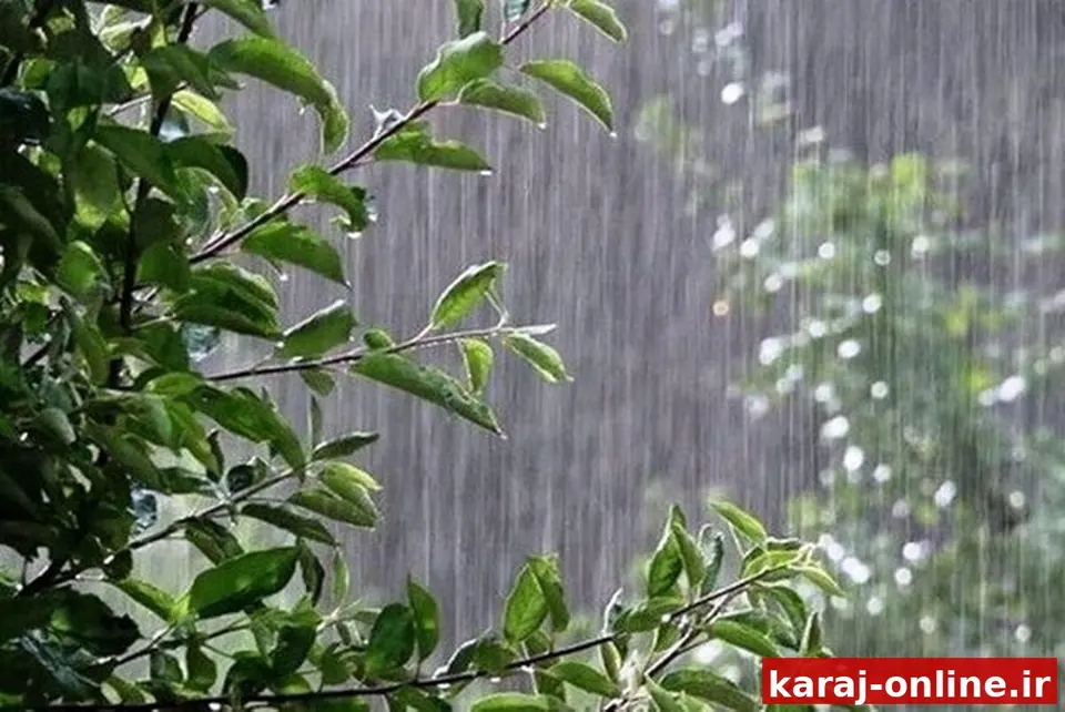 رگبار باران و رعد و برق در مناطق شمالی کشور و ارتفاعات البرز