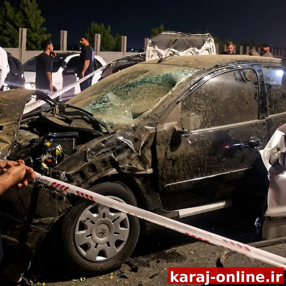 برخورد مرگبار برلیانس با سه خودرو در کمربندی مهرشهر