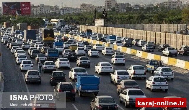 ترافیک سنگین در برخی مسیرهای استان البرز