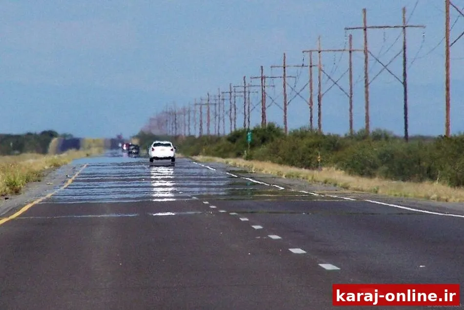 هشدار پلیس راه البرز درباره سراب تابستانی