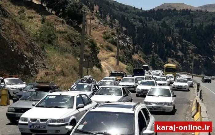 ترافیک سنگین در آزادراه تهران–شمال؛ انسداد مقطعی تونل ۱۸