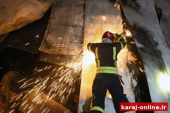 آتش‌سوزی گسترده در کارگاه چوب‌بری جاده مخصوص مهار شد