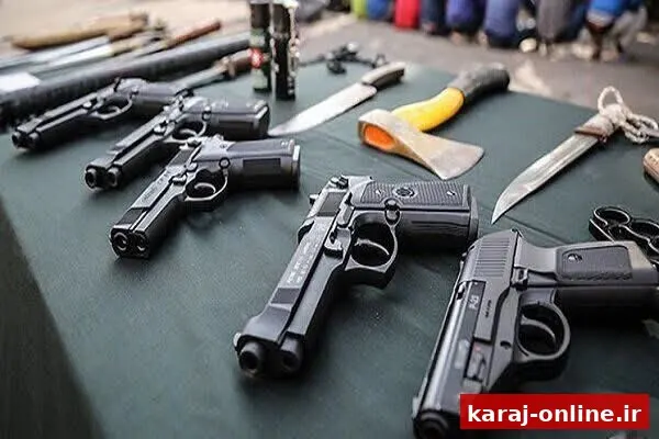 کشف ۷۵ سلاح جنگی و شکاری در البرز؛ ۴۵ متهم در دام پلیس