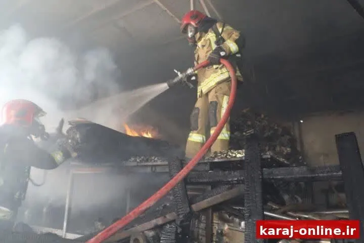 حریق در فردیس؛ پنج کارگر مصدوم شدند