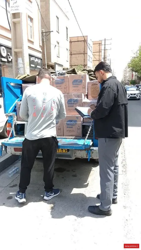 کشف ۵ تن و ۴۲۰ لیتر روغن خوراکی در شهرستان فردیس توسط بازرسین بسیج اصناف و اتاق اصناف