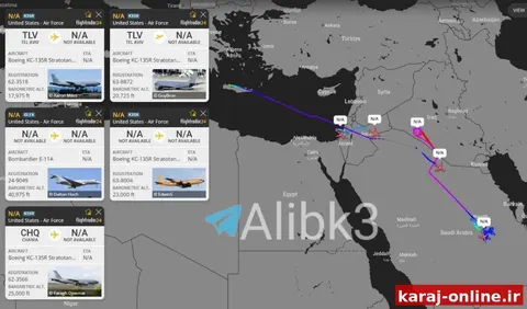 همزمان با پرواز یک هواپیمای جاسوسی الکترونیکی که یک هواپیمای KC-135 آن را همراهی می‌کرد، شاهد فعالیت هوایی شدید ایالات متحده در منطقه هستیم