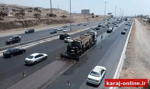 عملیات روکش آسفالت محورهای مواصلاتی البرز آغاز شد