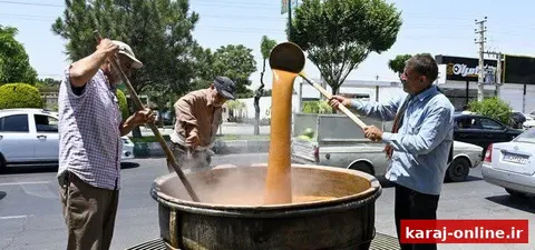 پخت و توزیع ۱۰ هزار پرس غذا توسط موکب جوادالائمه محمدشهر