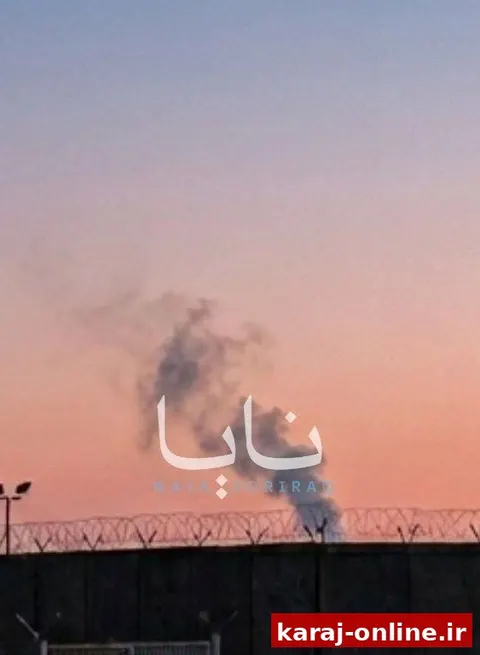 ستون دود در پایگاه «علی‌السالم» آمریکا در کویت