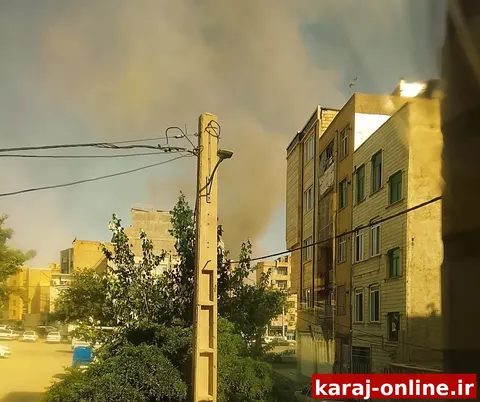 آتش‌سوزی در علفزار مؤسسه تحقیقات علوم دامی کرج (سه‌راه گوهردشت)