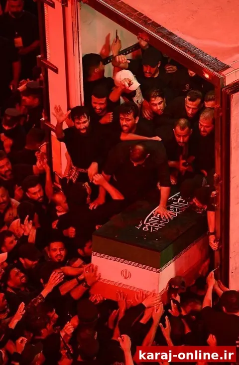 به دلیل ازدحام شدید جمعیت در بین‌الحرمین، پیکر رهبر شهید انقلاب به حرم امام حسین(ع) بازگشت