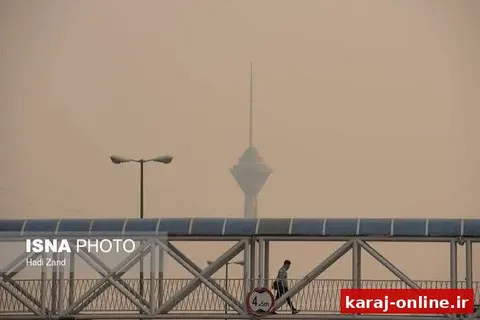 حرکت ریزگردهای تالاب صالحیه به سمت کرج و تهران