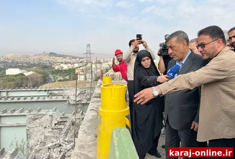 بازدید معاون اجرایی رئیس‌جمهور از پل B۱ آزادراه کرج