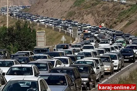 هشدار ترافیکی؛ ترافیک سنگین در چالوس و آزادراه قزوین-کرج؛ بارش باران در مازندران
