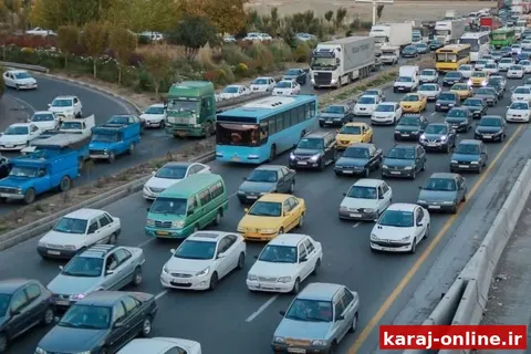 ترافیک سنگین در آزادراه تهران–کرج–قزوین