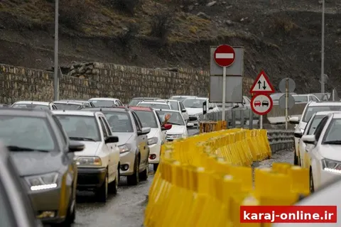 کندوان و آزادراه تهران–شمال از ساعت ۱۹ یک‌طرفه شد