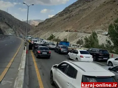 قفل ترافیکی در جاده چالوس و آزادراه تهران-شمال