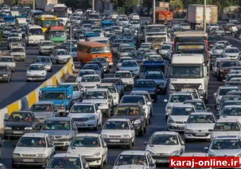 ترافیک سنگین در آزادراه تهران-کرج-قزوین