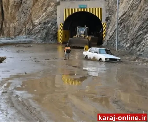 مهار سیلاب و رهاسازی ۱۰ خودرو در بخش آسارا