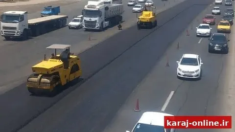 آسفالت و بهسازی ۱۰۷ کیلومتر از جاده‌های البرز در نیمه نخست سال