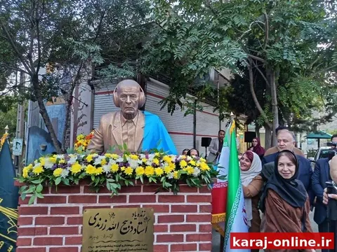 تندیس صدای ماندگار البرز در زادگاهش رونمایی شد