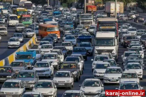 ترافیک سنگین در آزاد راه تهران-کرج-قزوین