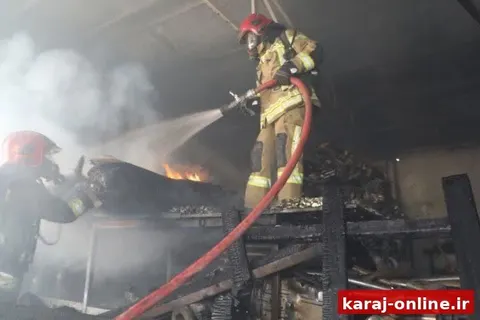 حریق در فردیس؛ پنج کارگر مصدوم شدند