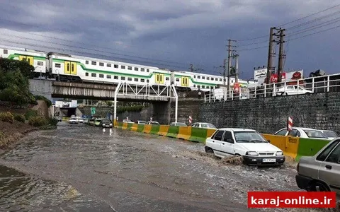 ۵ کارگر در سیلاب کرج گرفتار شدند؛ عملیات امداد و پاکسازی در البرز